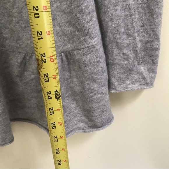 InCashmere Open Cardigan Cashmere Sweater Pleated Hem Flare Soft Knit Peplum S - Picture 12 of 12